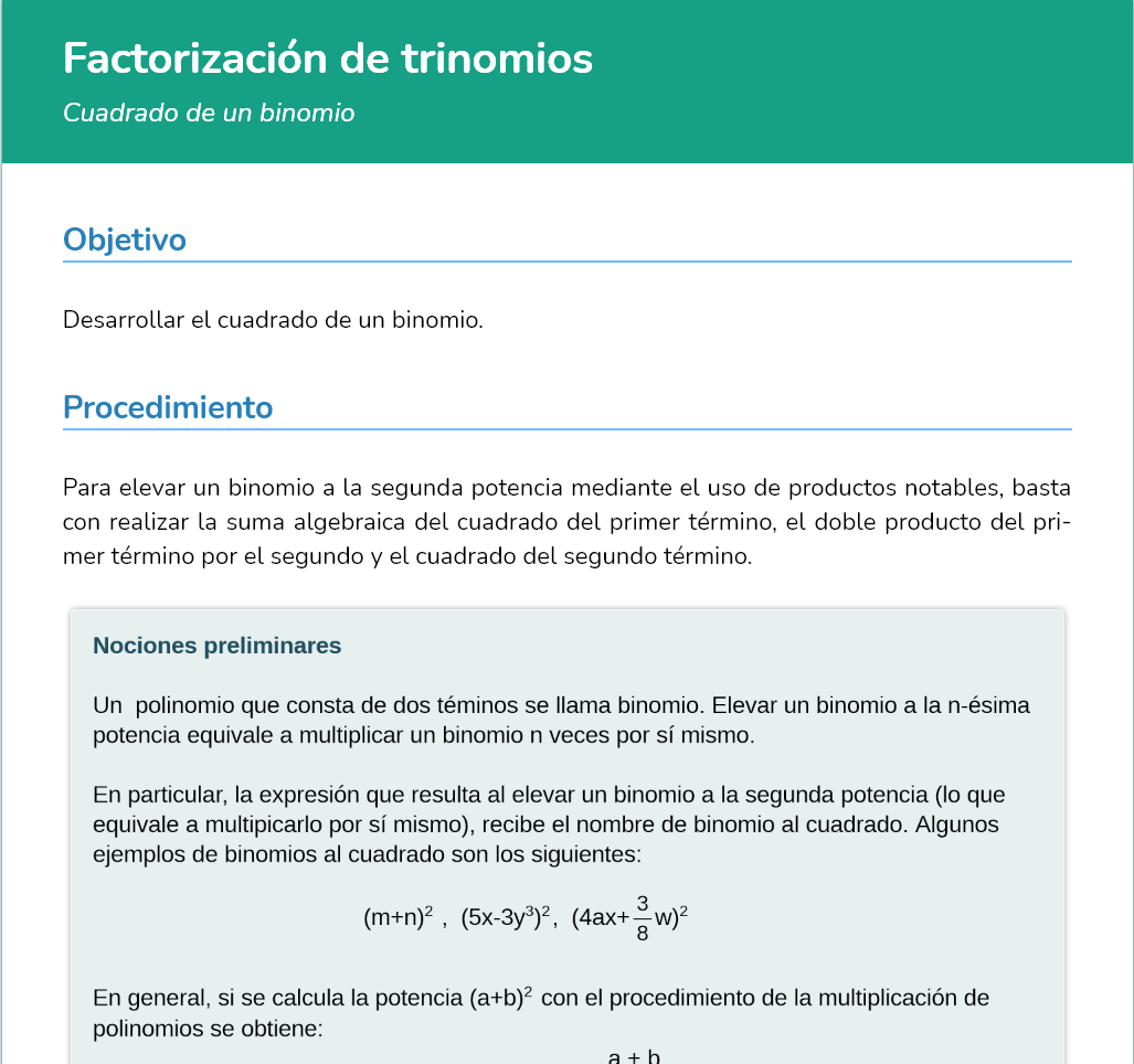 Logo Factorización de trinomios