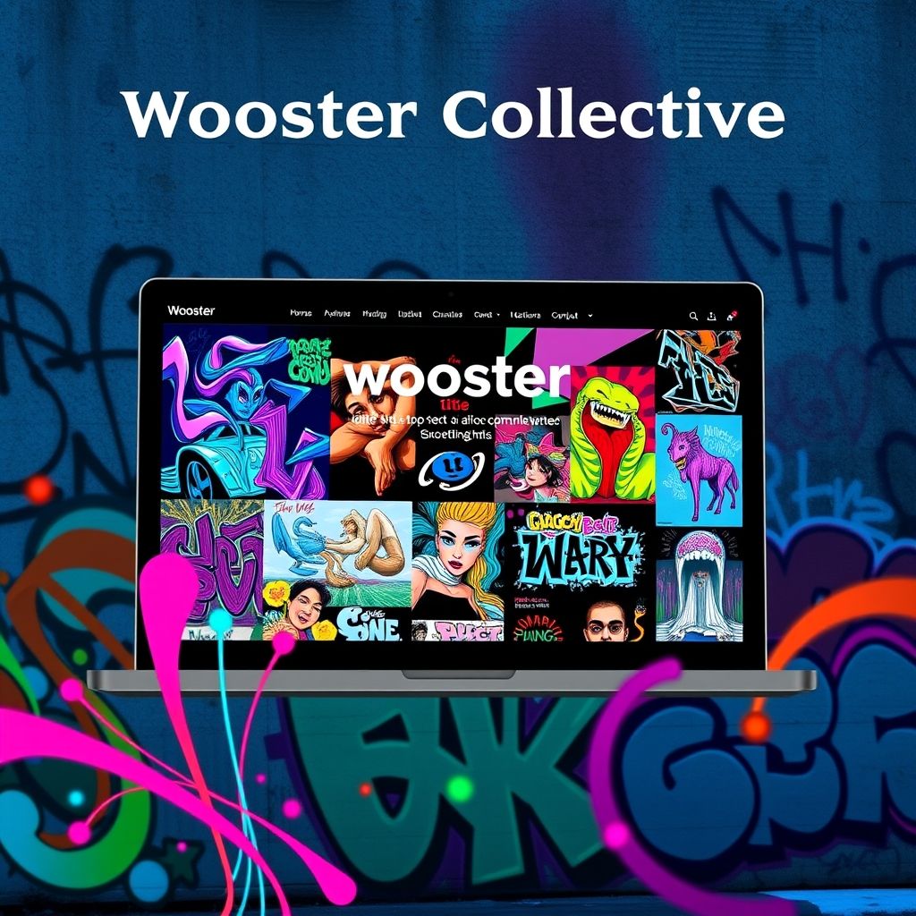 Una captura de pantalla del sitio web Wooster Collective.