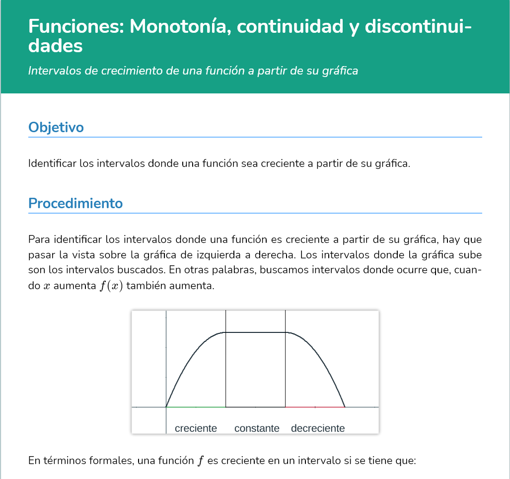 Logo Funciones: Monotonía, continuidad y discontinuidades