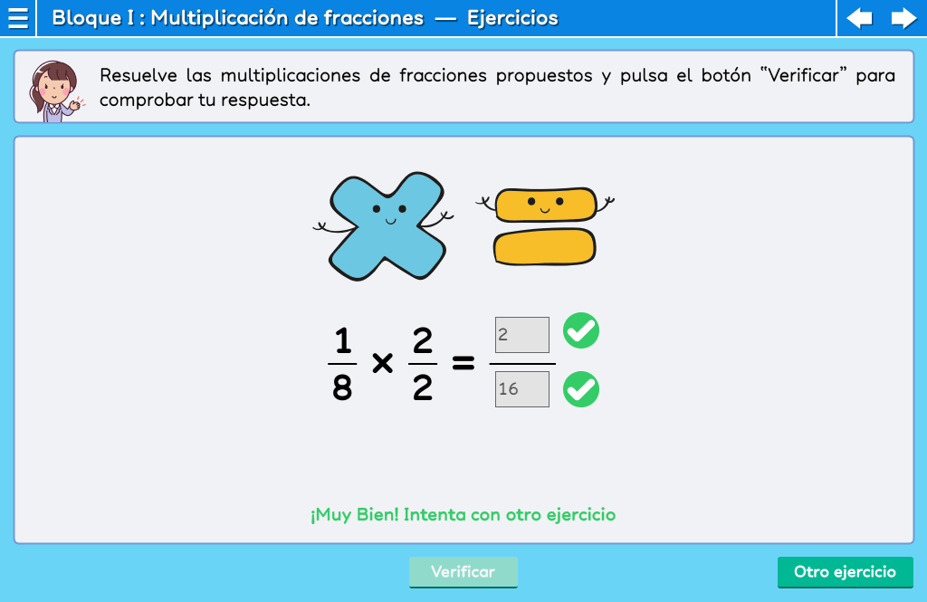 Logo Multiplicación de fracciones